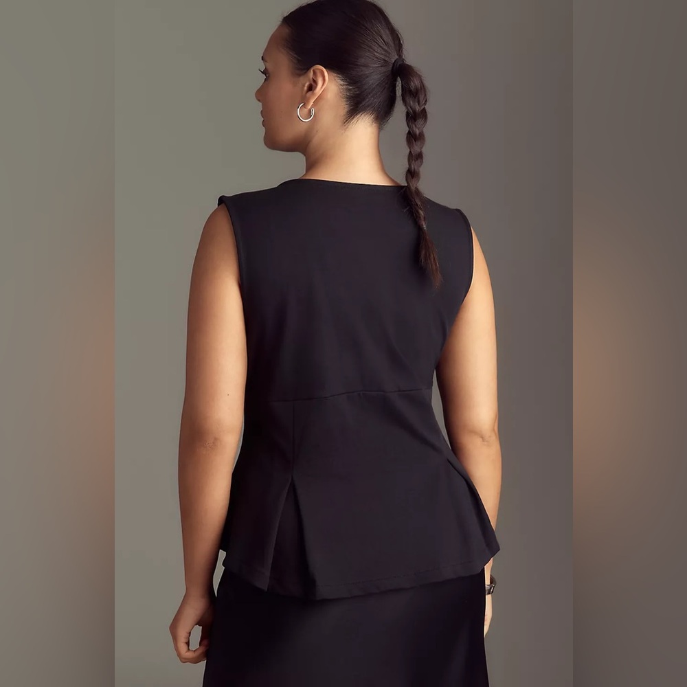 NWT Size M - Pilcro 100% Cotton Zip-Front Peplum Top (NWT US$ 78) - Picture 8 of 16